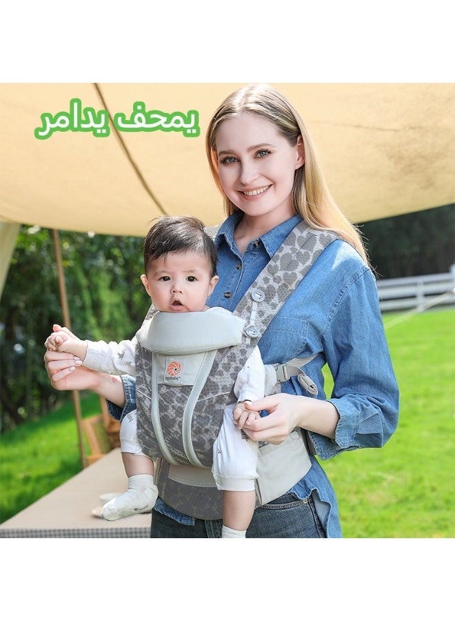 حاملة أطفال Bevybaby، حاملة شبكية للأطفال حديثي الولادة حتى سن المشي (7-45 رطلاً)، قماش شبكي مسامي، تصميم يدعم منطقة أسفل الظهر، أوضاع حمل متعددة - Image 1
